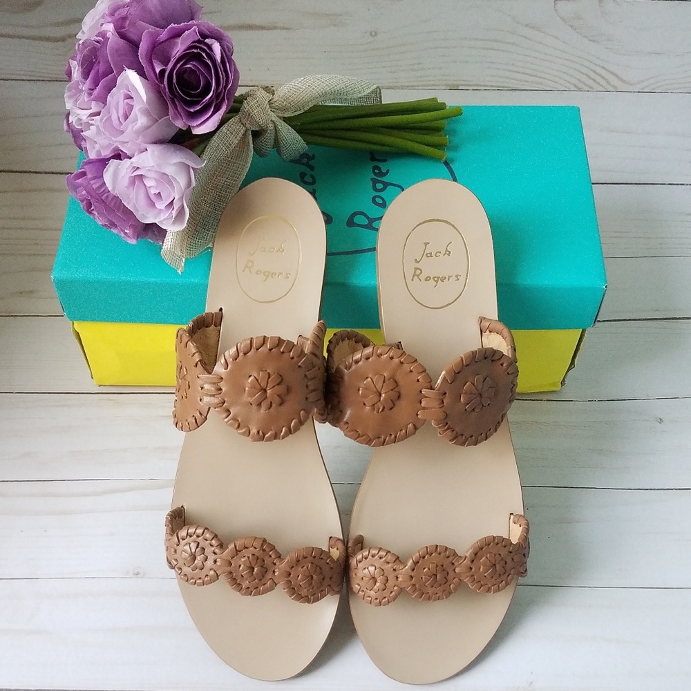 ♥️Jack Rogers Womens Lauren Cognac Sandals